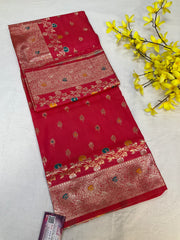 Silk Saree with Meenakari Weaving