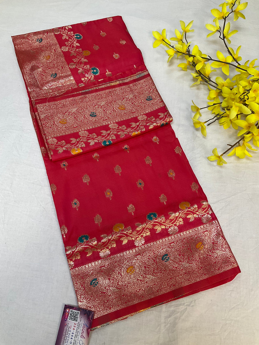 Silk Saree with Meenakari Weaving