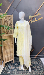 Light Yellow Kurti set
