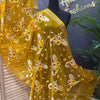 Yellow Organza Embroidered Dupattas