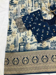 Unique Designer Russian Silk Saree with Stitched blouse