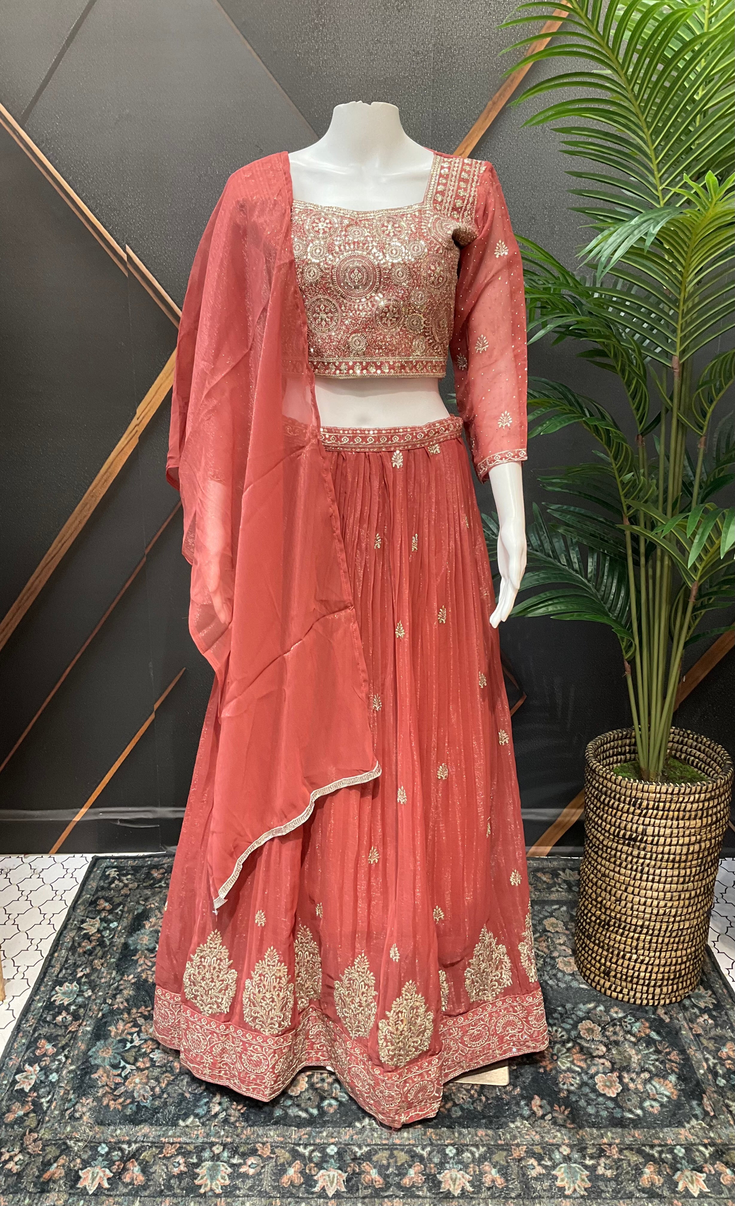 Party Wear Lehenga set in Pastel colors