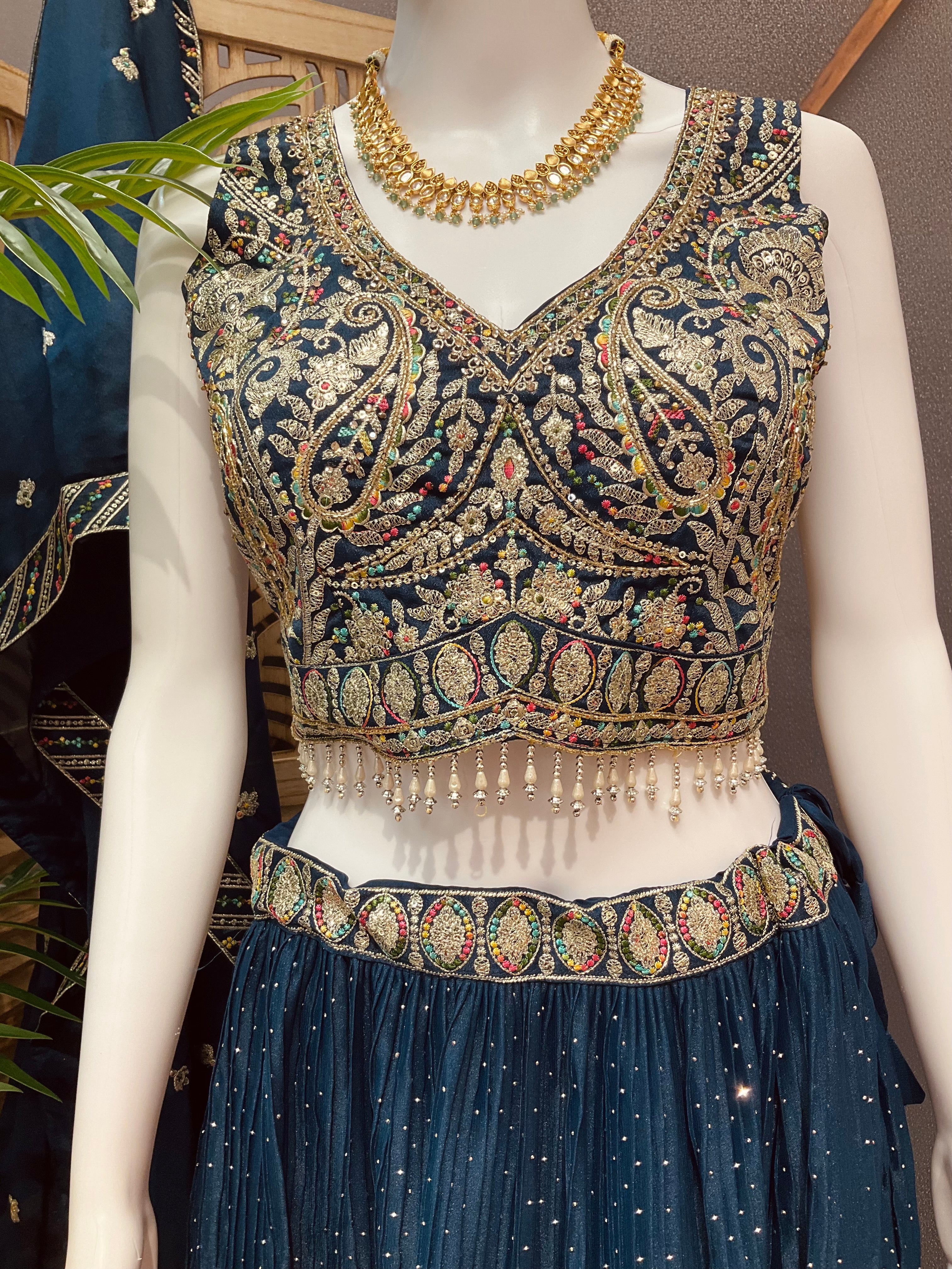 Heavy Party Wear Lehenga set with Embroidery work