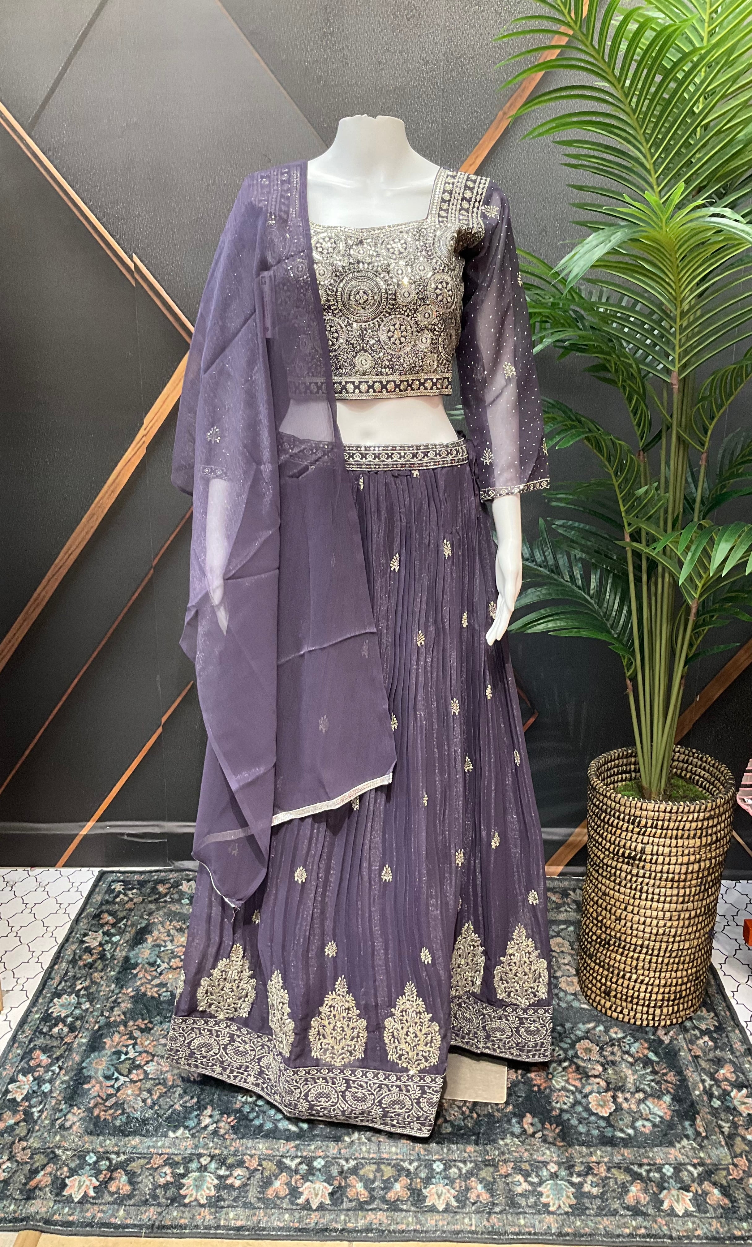 Party Wear Lehenga set in Pastel colors