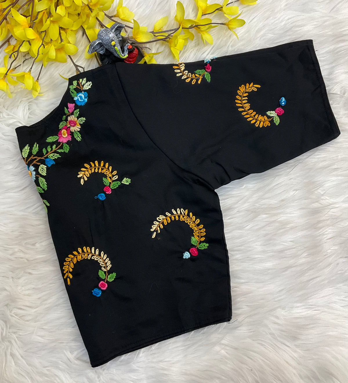 Black Work Blouse- Size 40