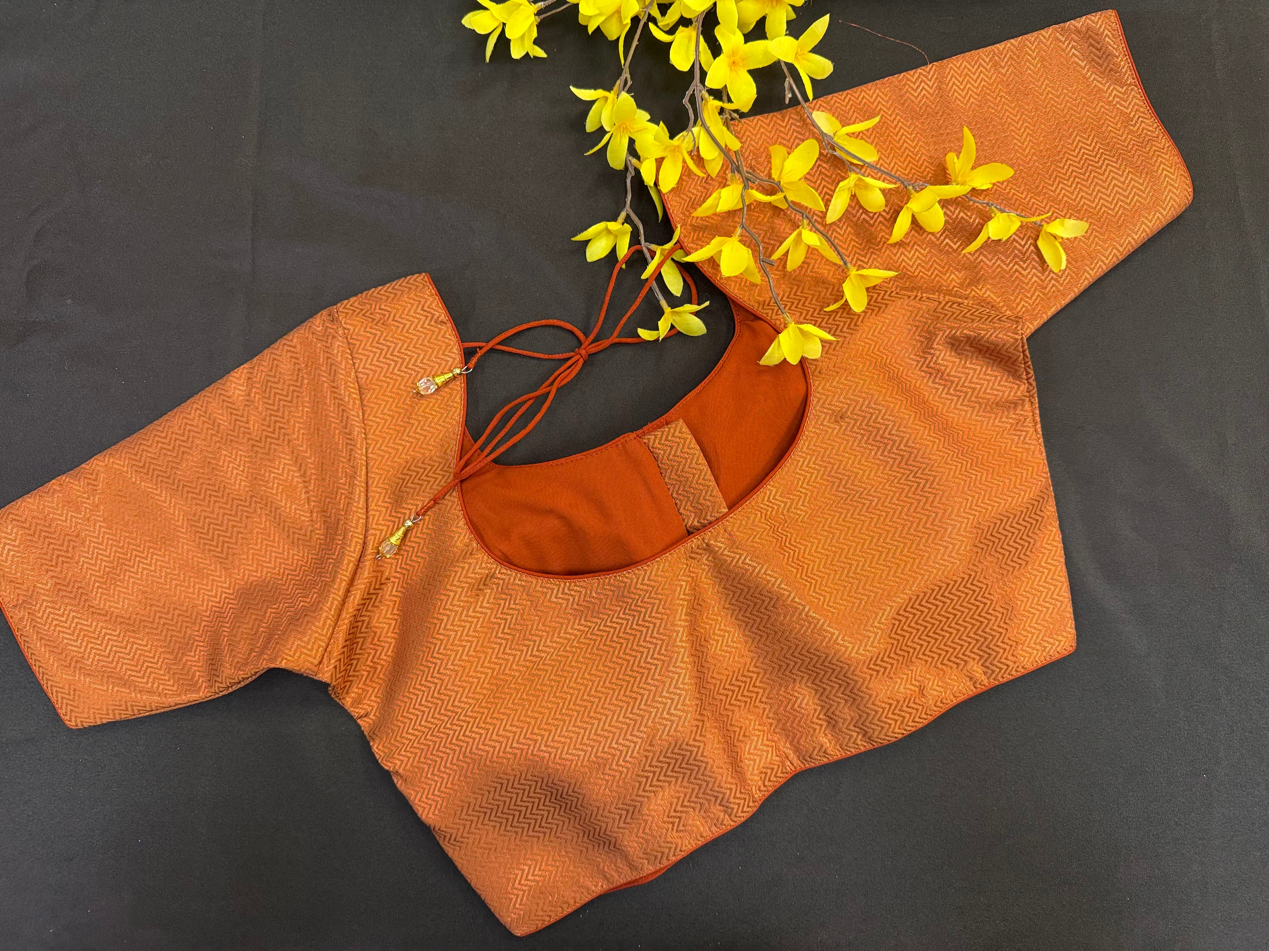 Copper Color- Front Opening Blouse