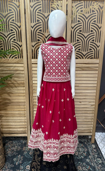 Little Girls- Pink Lehenga set