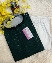 Bottle Green - Sequence Mens wear Kurta set