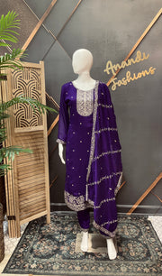 Women’s Purple Party Wear Kurti set