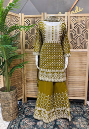 Heavy Designer Embroidery Sharara Set - Premium Party Wear