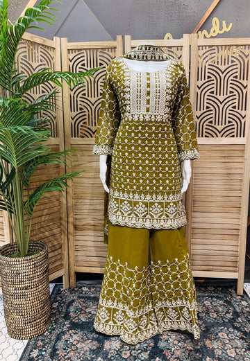 Heavy Designer Embroidery Sharara Set - Premium Party Wear