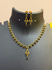 Black Stone CZ Necklace set