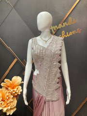 Lavender Ready to Wear Saree