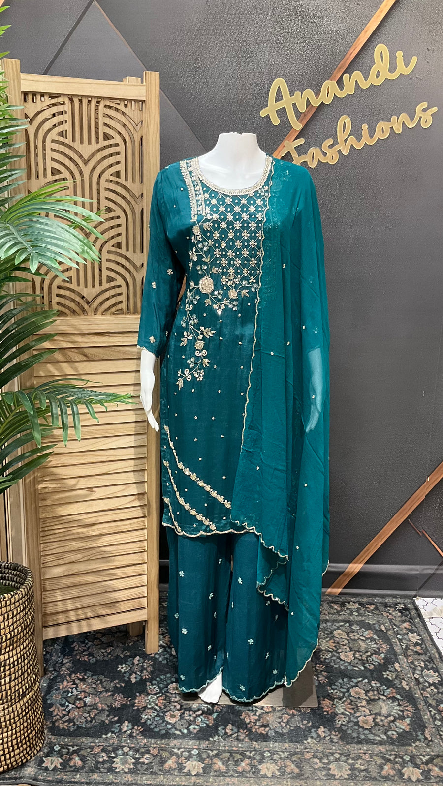 Collections Embroidered Palazzo Set