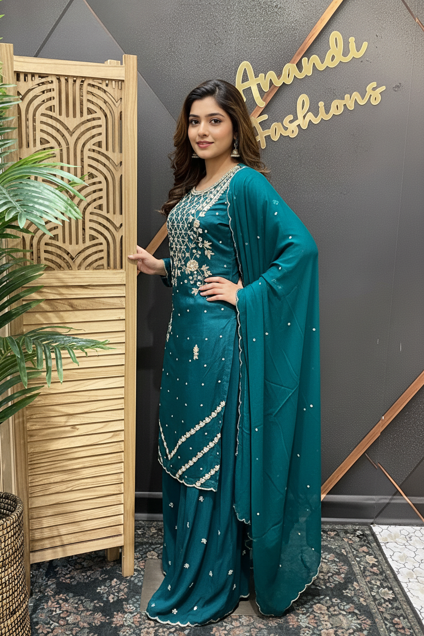 Collections Embroidered Palazzo Set