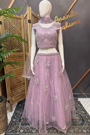 Lavender Party Wear Lehenga set