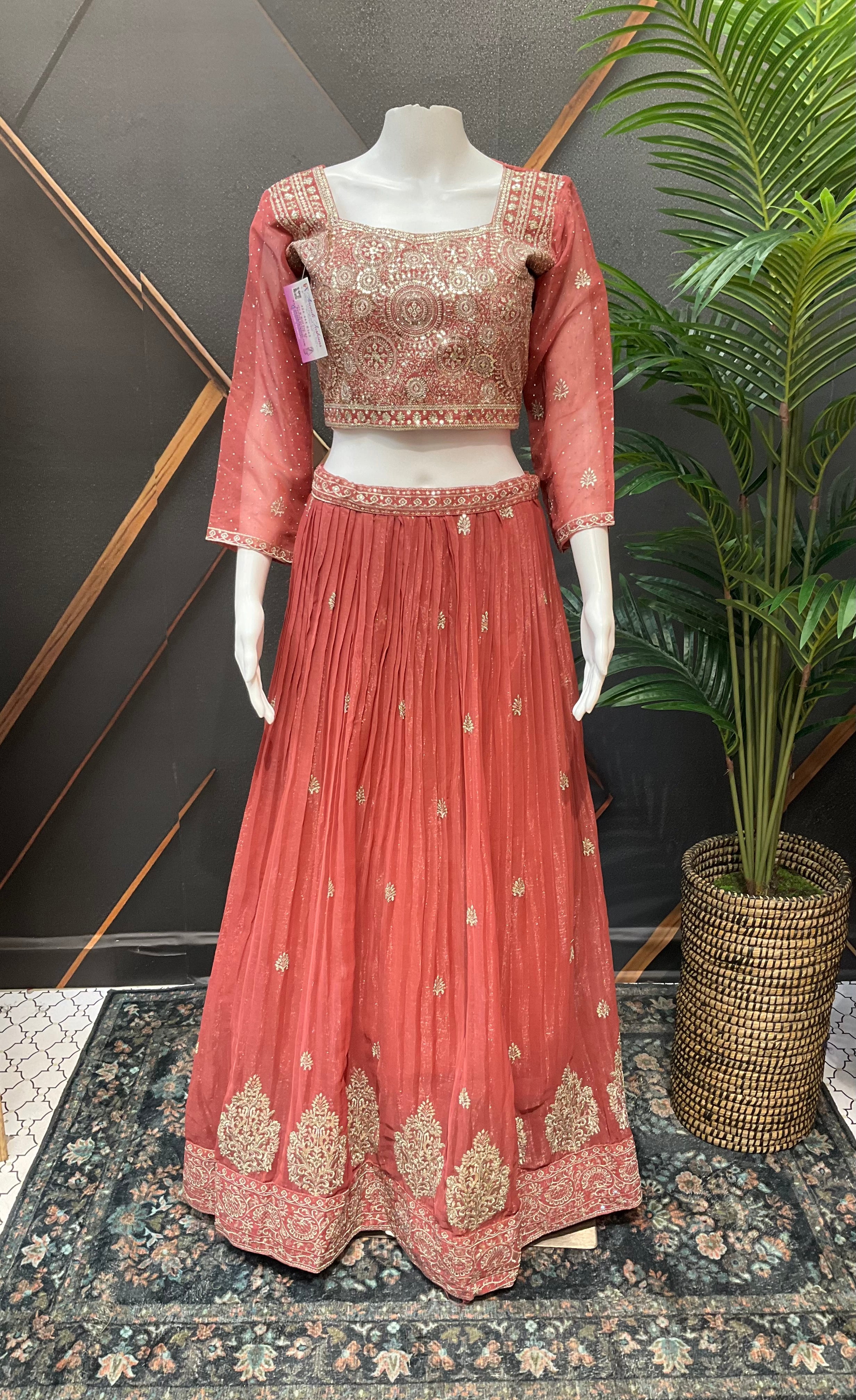 Party Wear Lehenga set in Pastel colors