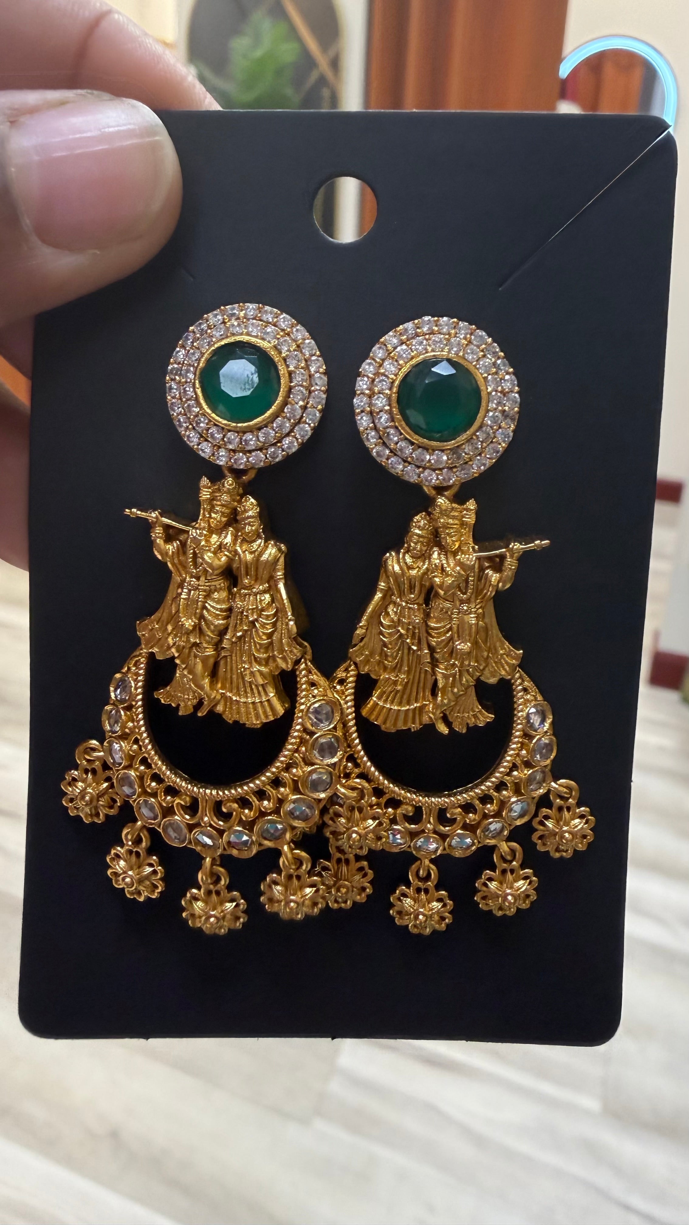 MattFinish Radha Krishna Earrings