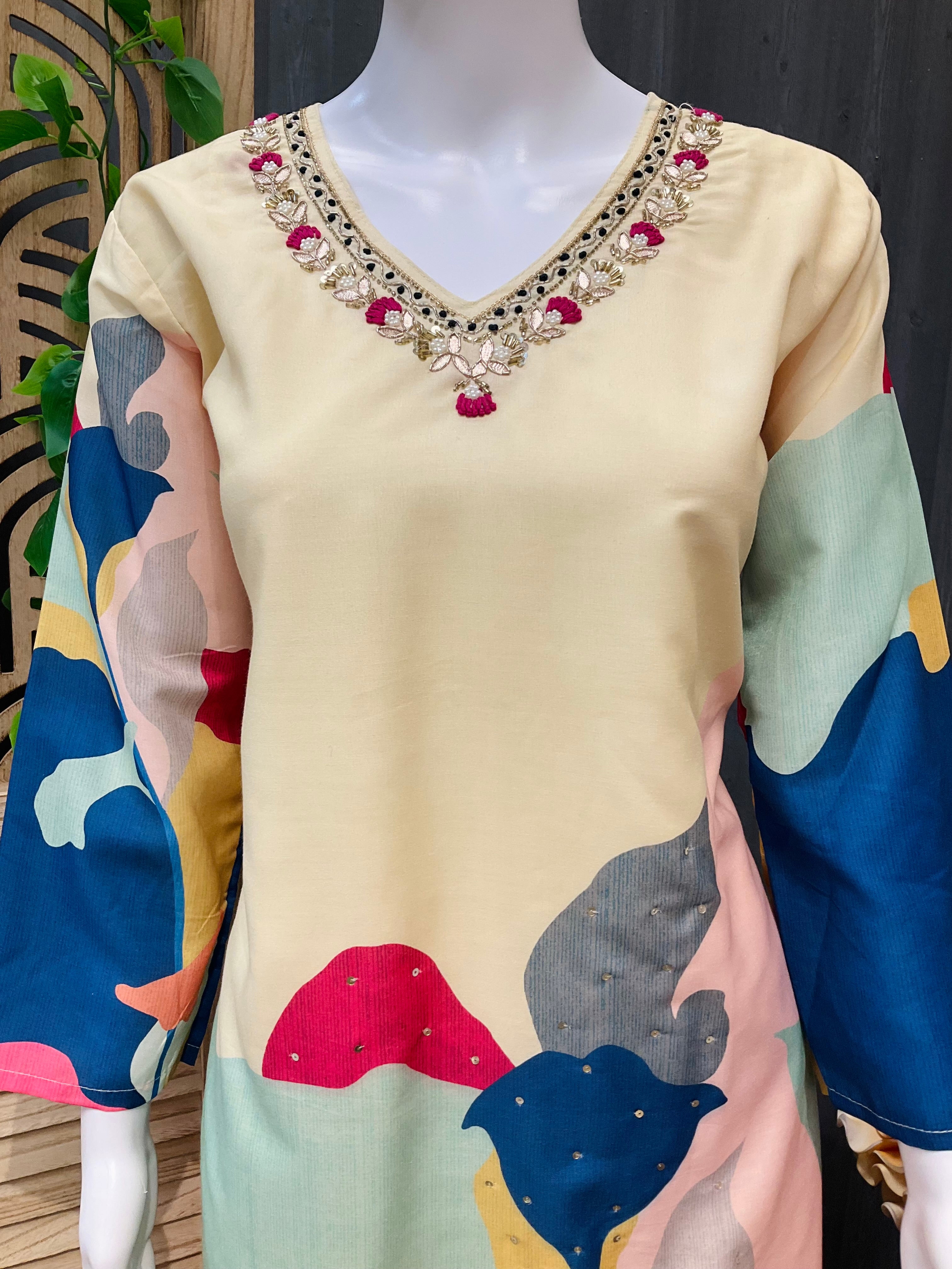 Fancy Multicolor Kurti set- Size 42