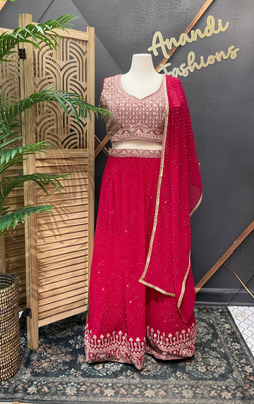 Size 46 - Plus size Georgette lehanga