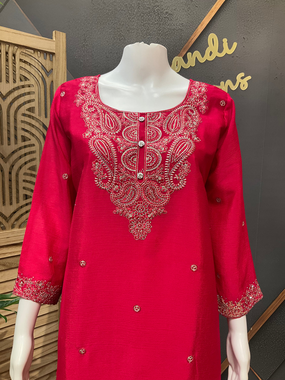 Size 44- Pink - Party Wear Palazzo Sets
