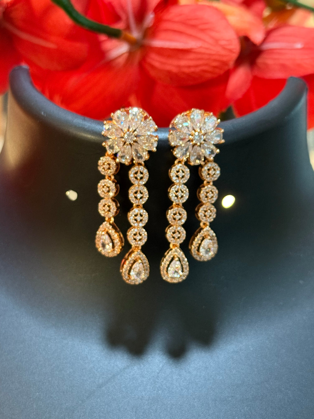 Rose Gold - 2 Line Necklace set