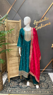 Sea Green Anarkali Kurti set