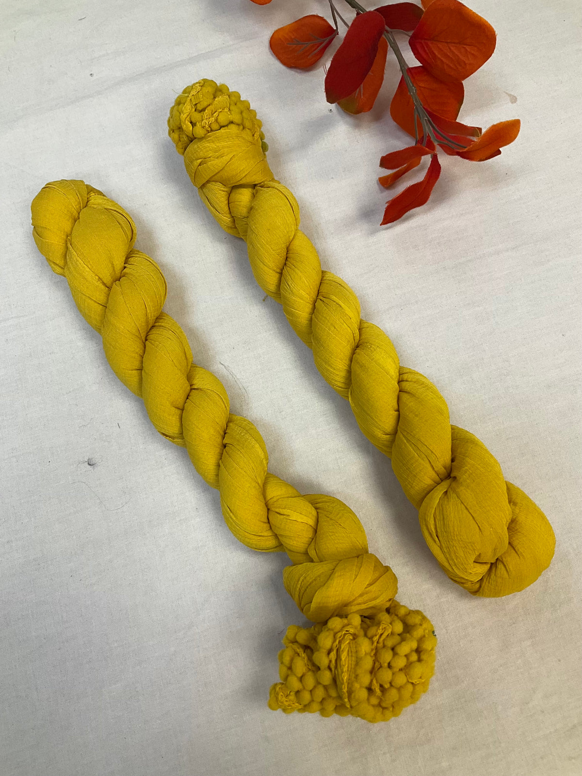 Mustard yellow chiffon dupatta
