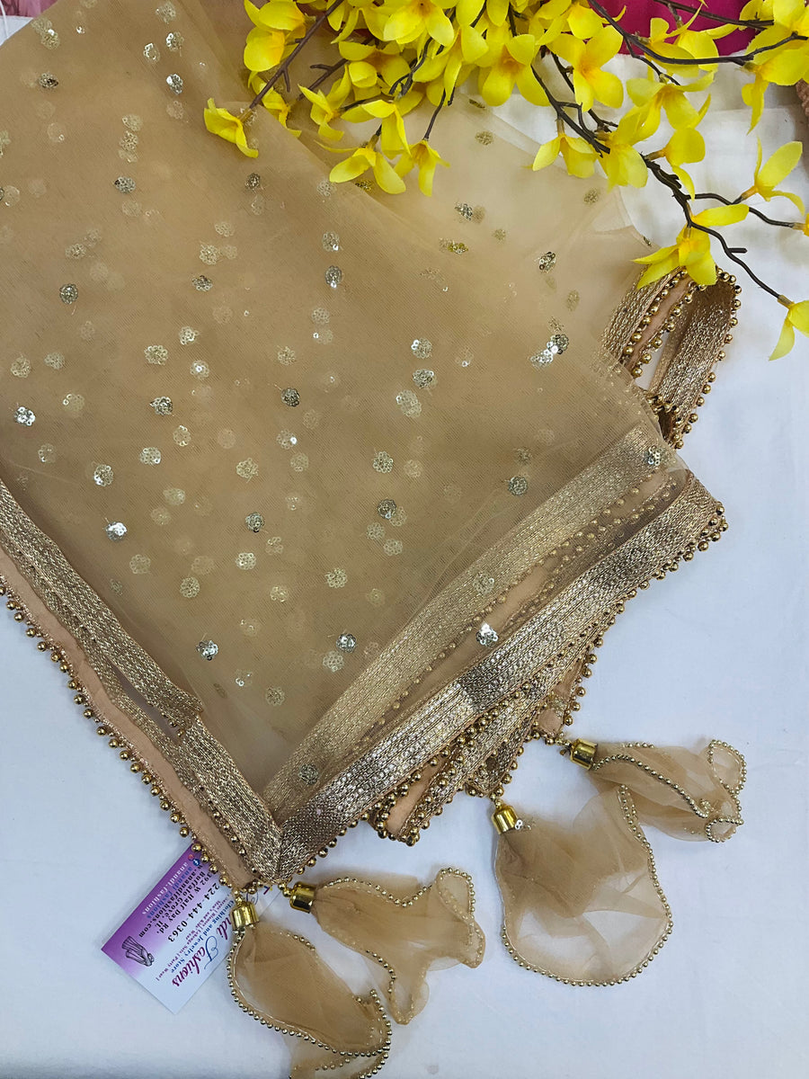 Gold Net Dupatta
