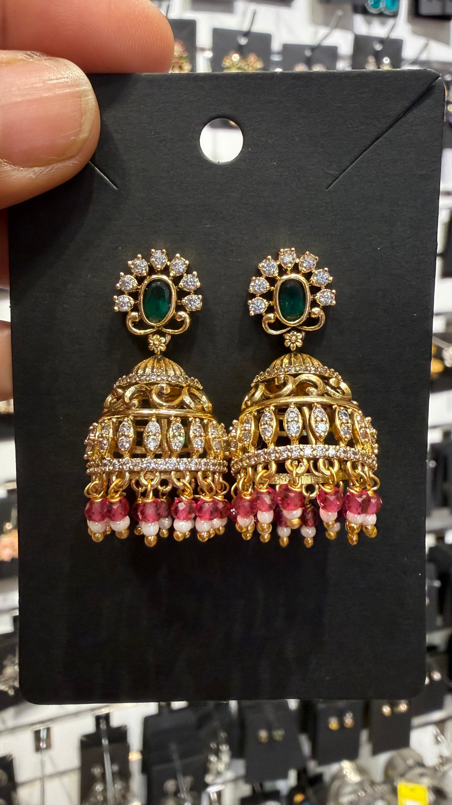 Gold Finish Jhumkas