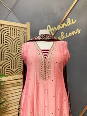 Plus Size Pink Long Dress