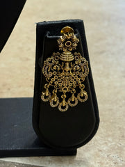 Antique Finish - Lakshmi Design Long Haram necklace set