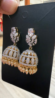 CZ Jhumkas/Earrings