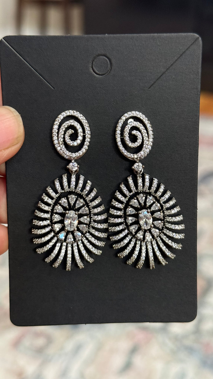 Silver Finish Earrings - Jewelry - Earrings - Anandi Fashions