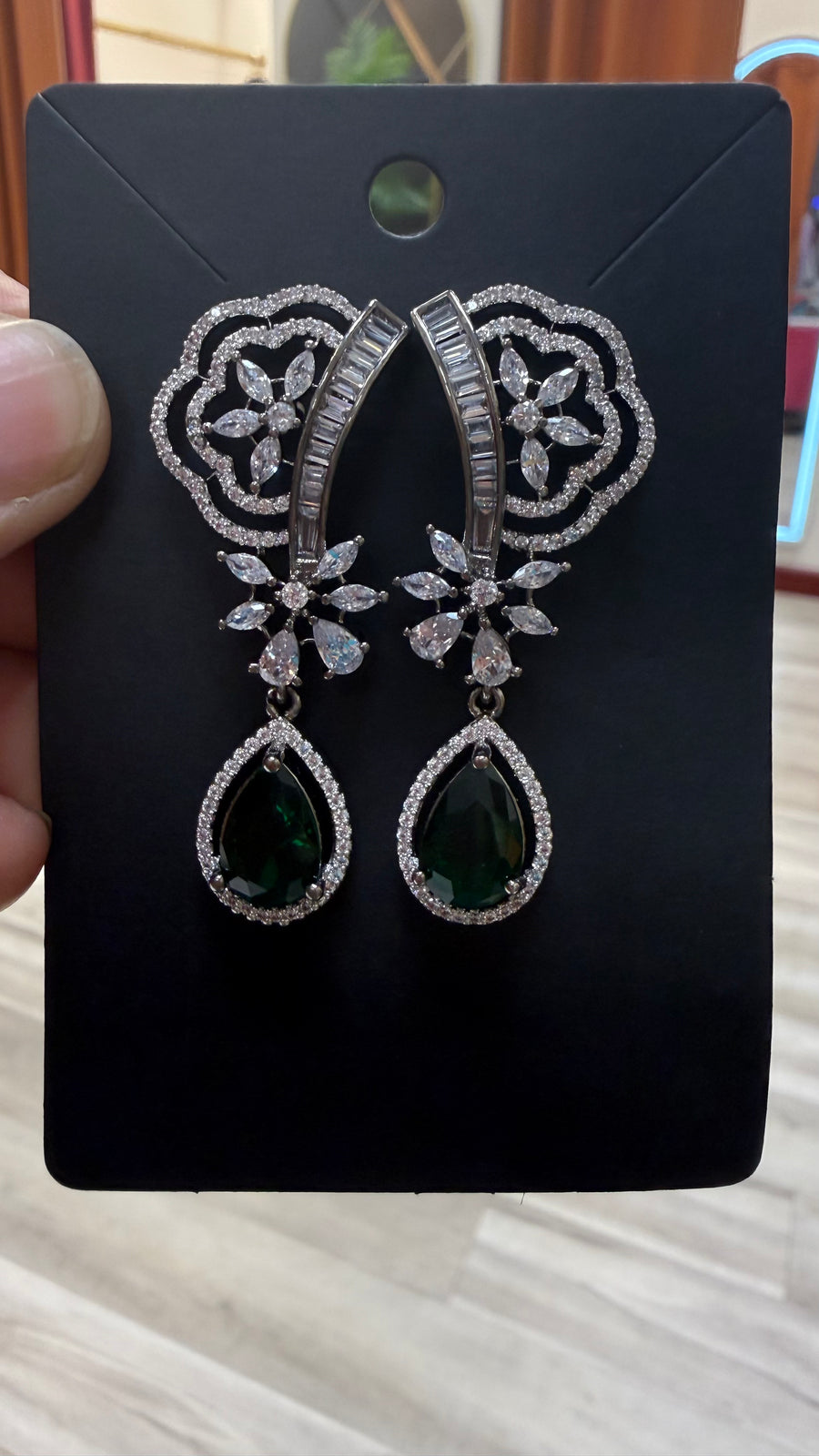 Silver Finish Designer Earrings