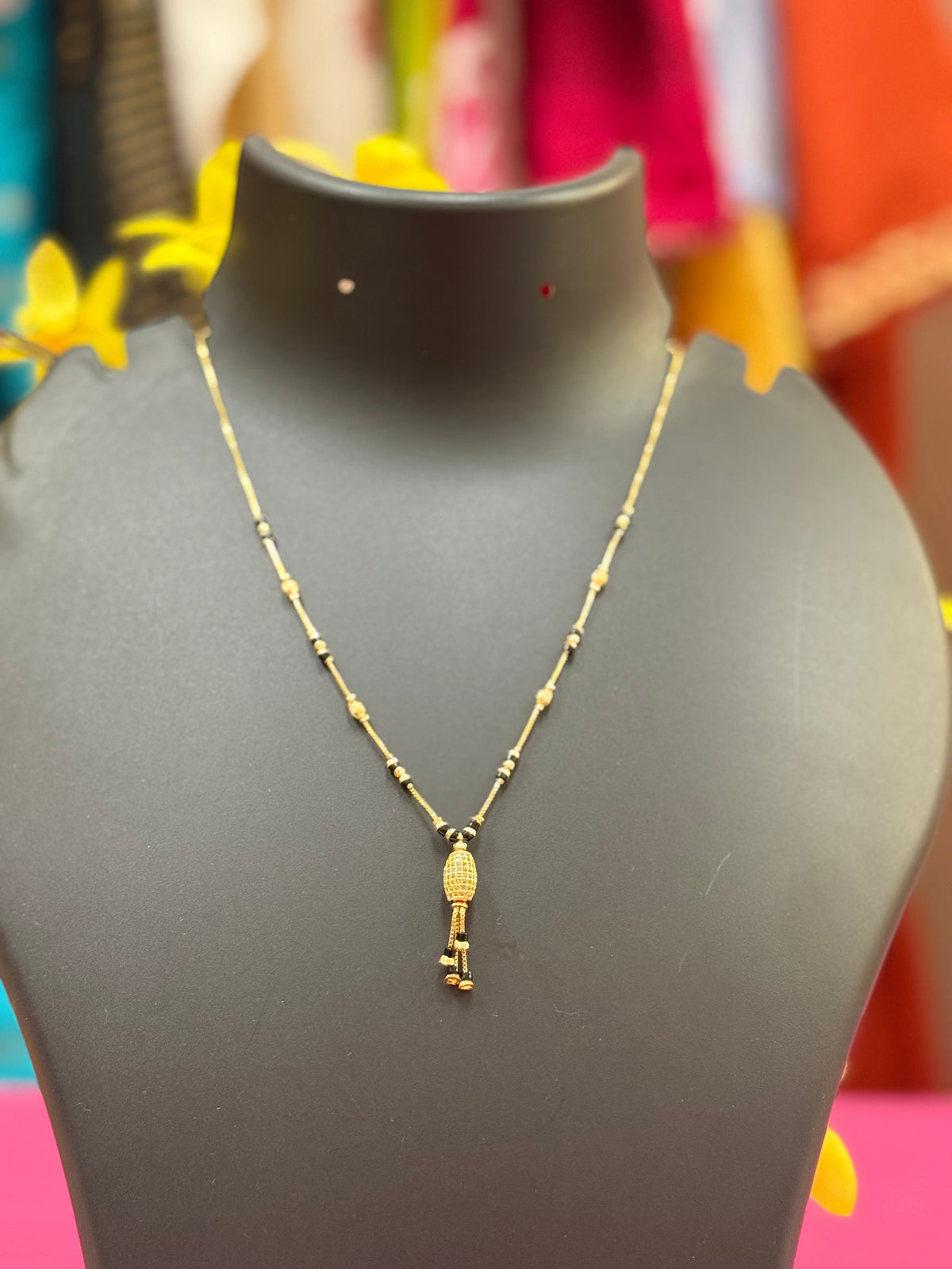 Black Beads - Gold Chain - Design 2