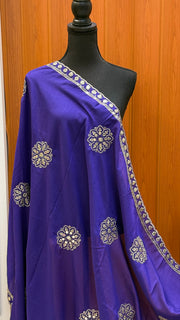 Voilet Dupatta with Gold Zari work