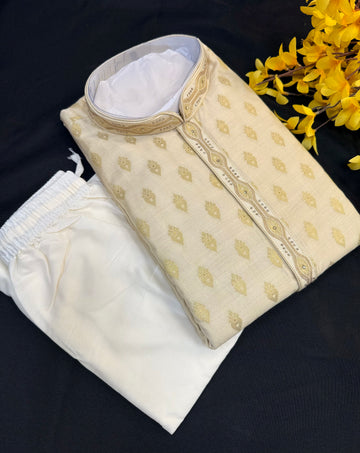 Half White/Cream Color- Men’s wear Kurta set