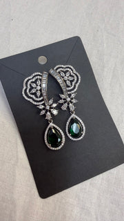 Silver Finish Designer Earrings