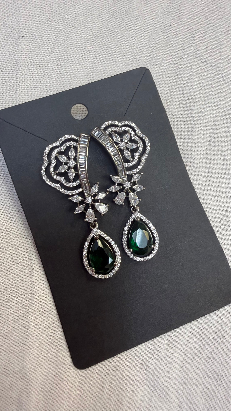 Silver Finish Designer Earrings