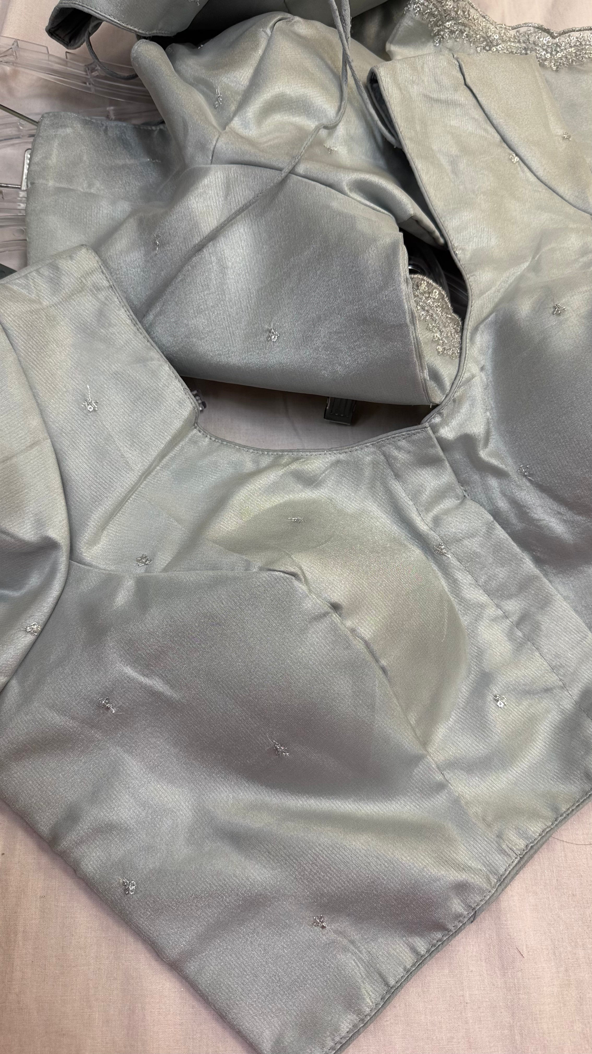 Plus size silver blouse - Women - Blouse - Anandi Fashions