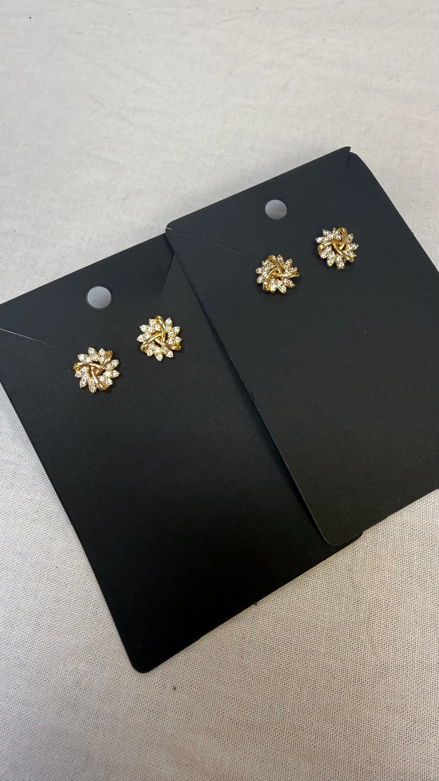Small Gold CZ studs