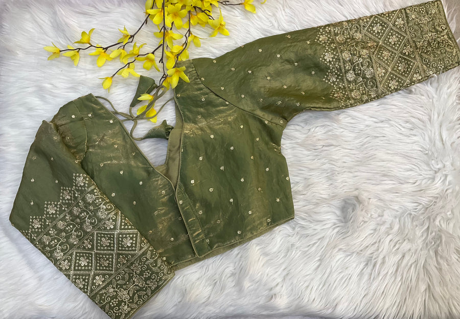 Green Full Sleeves Jimmy Choo Blouse