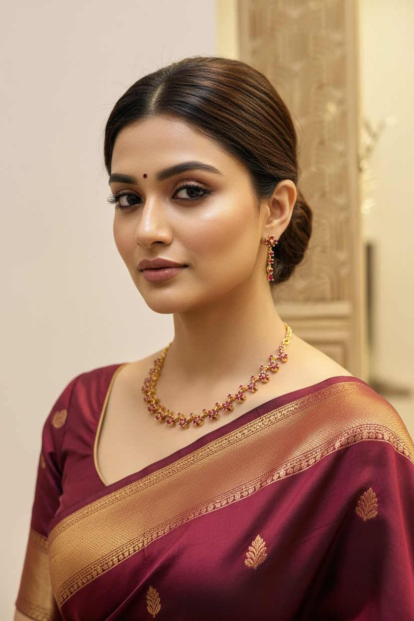 Cute Ruby Necklace set