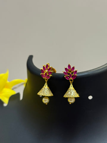 Cute CZ Jhumkas/Earrings