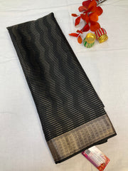 Black Cotton Silk saree