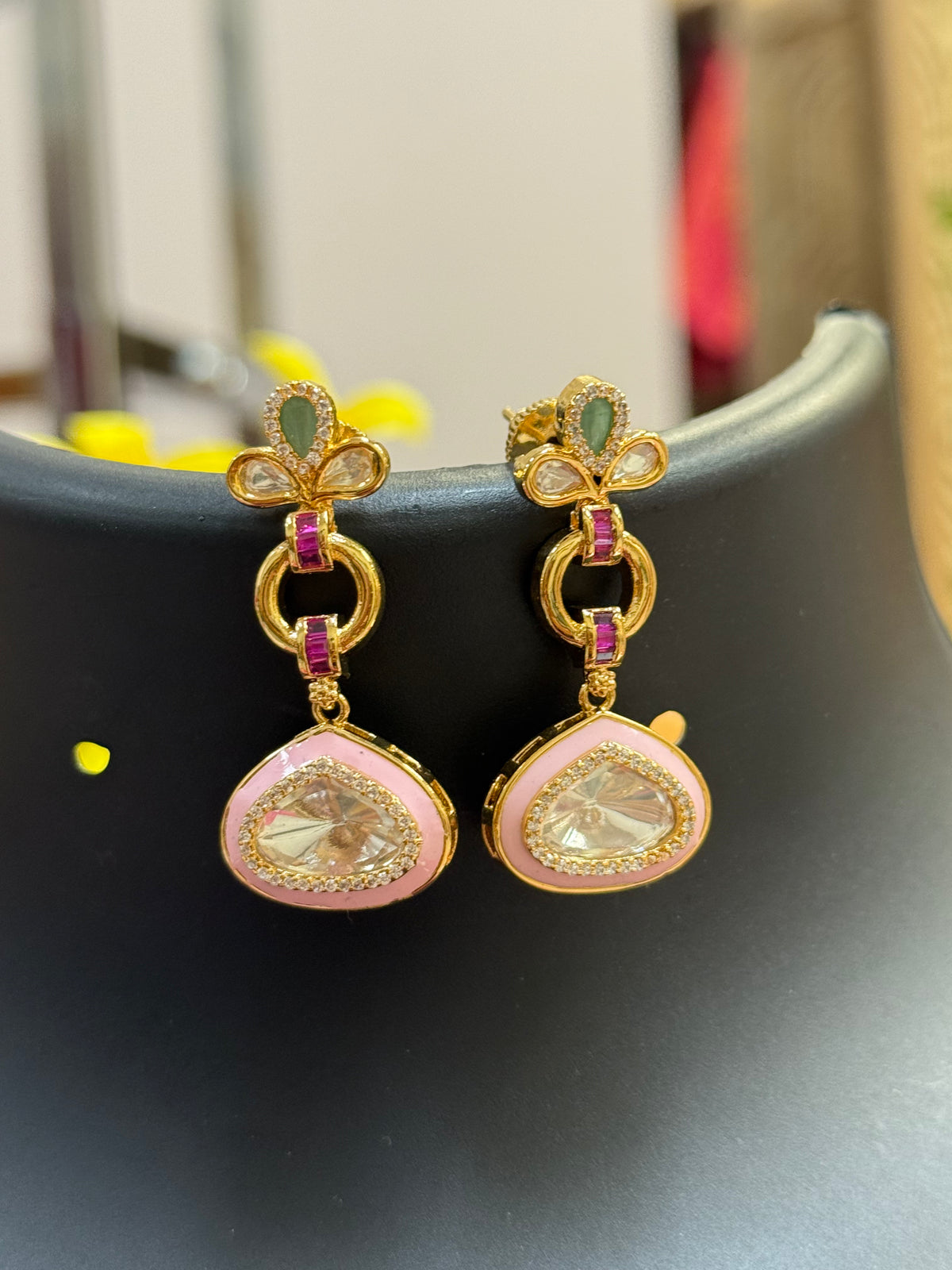 Pastel Color - Modern Design Kundan Necklace set