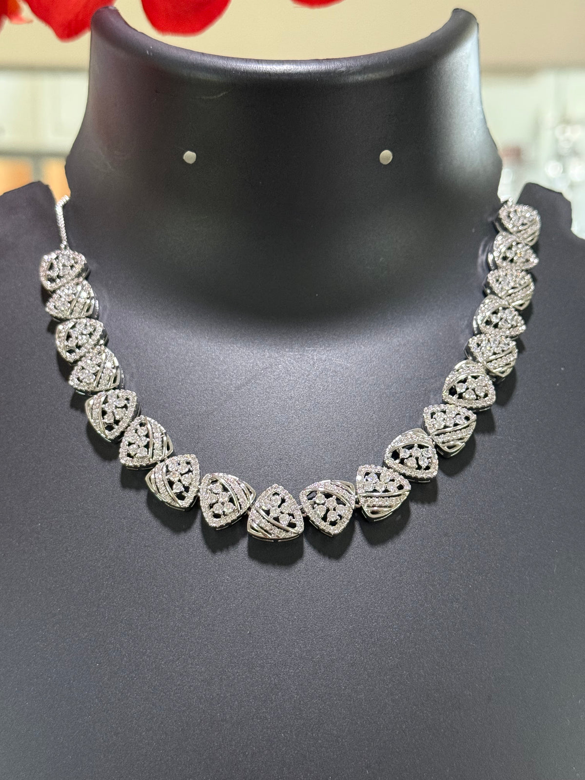 Stylish - Silver Finish Necklace set