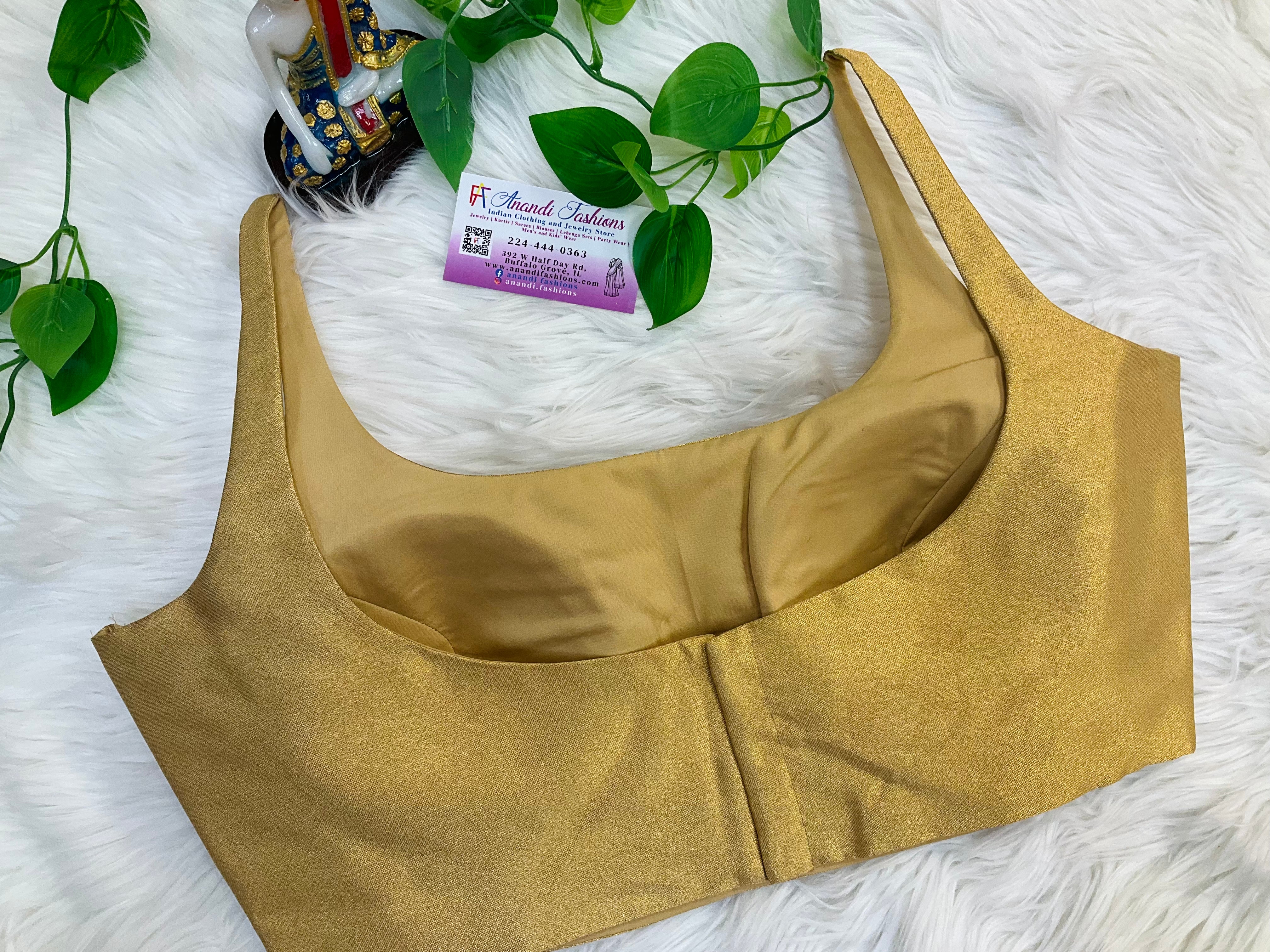 Size 38- Tissue Gold thin strap blouse