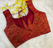 Maroon Brocade Blouse